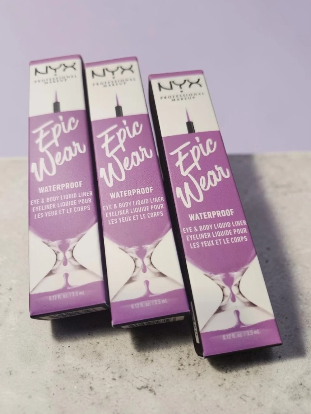 NYX Epic Wear Waterproof Eye & Body Liquid Liner — 3 Pack NIB